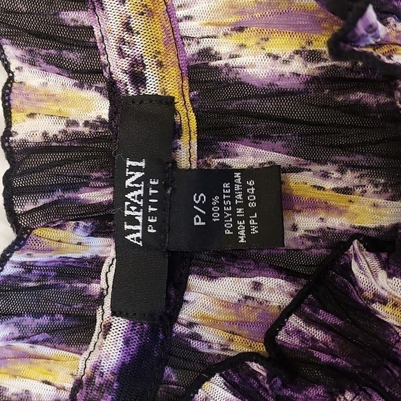 Alfani petite sheer blouse with drawstring hem - Picture 4 of 5